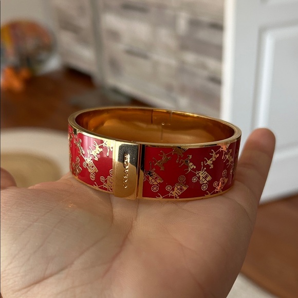 Authentic Signature Coach Hinged Bangle/Bracelet Red - Picture 4 of 12